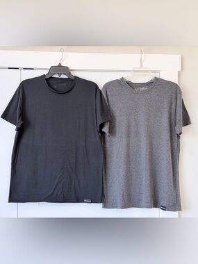 Spyder Men’s Short Sleeve Tee Duo - Black & Heather Gray